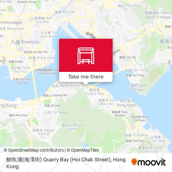 鰂魚涌(海澤街) Quarry Bay (Hoi Chak Street) map