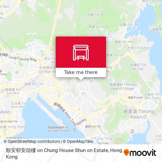 順安邨安頌樓 on Chung House Shun on Estate map