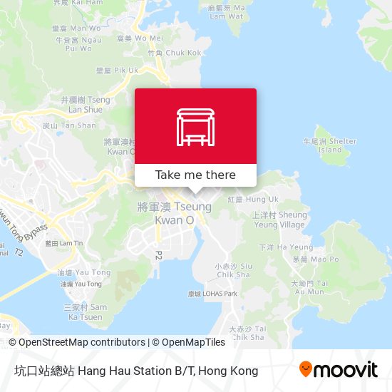 坑口站總站 Hang Hau Station B/T map