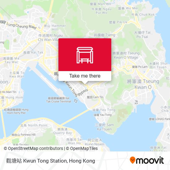 觀塘站 Kwun Tong Station map