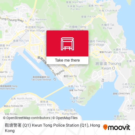 觀塘警署 (Q1) Kwun Tong Police Station (Q1) map