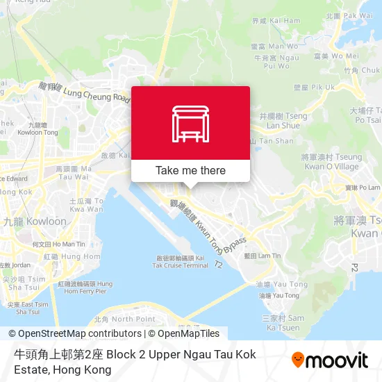 牛頭角上邨第2座 Block 2 Upper Ngau Tau Kok Estate地圖
