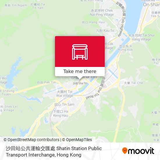 沙田站公共運輸交匯處 Shatin Station Public Transport Interchange map