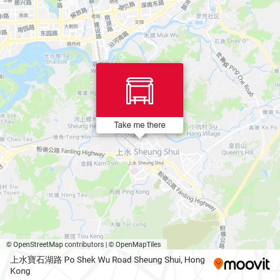 上水寶石湖路 Po Shek Wu Road Sheung Shui map
