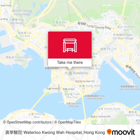 廣華醫院 Waterloo Kwong Wah Hospital map