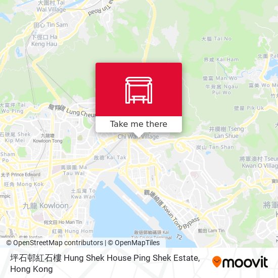 坪石邨紅石樓 Hung Shek House Ping Shek Estate map