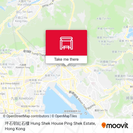 坪石邨紅石樓 Hung Shek House Ping Shek Estate地圖