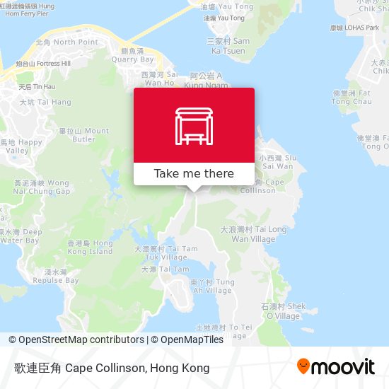 歌連臣角 Cape Collinson map