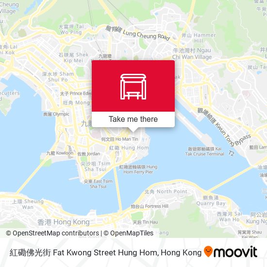 紅磡佛光街 Fat Kwong Street Hung Hom map