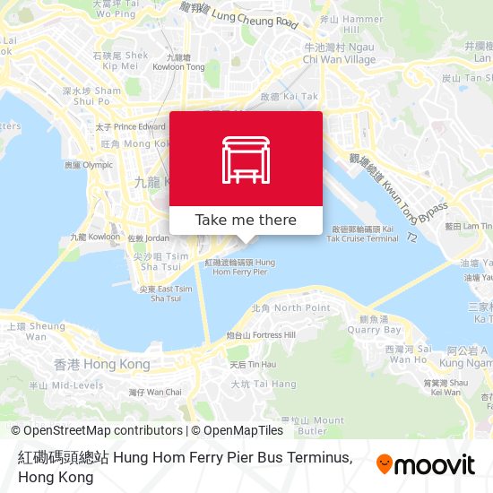 紅磡碼頭總站 Hung Hom Ferry Pier Bus Terminus map