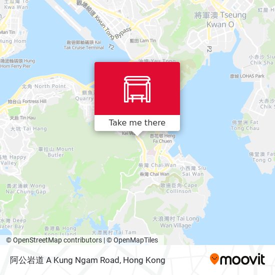 阿公岩道 A Kung Ngam Road map