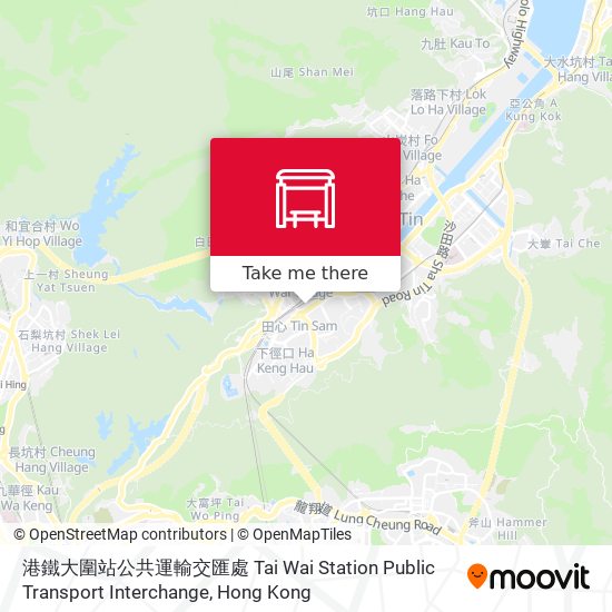 港鐵大圍站公共運輸交匯處 Tai Wai Station Public Transport Interchange map