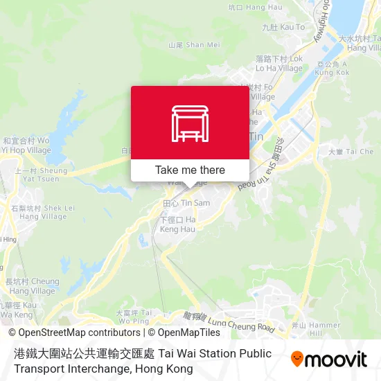 港鐵大圍站公共運輸交匯處 Tai Wai Station Public Transport Interchange地圖