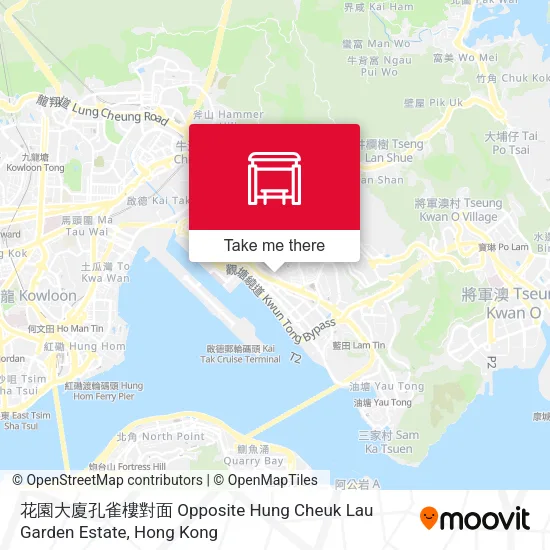 花園大廈孔雀樓對面 Opposite Hung Cheuk Lau Garden Estate地圖