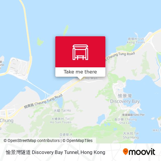 愉景灣隧道 Discovery Bay Tunnel map