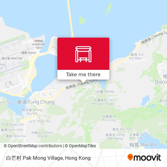 白芒村 Pak Mong Village map