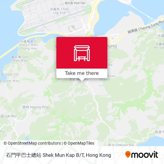 石門甲巴士總站 Shek Mun Kap B/T map