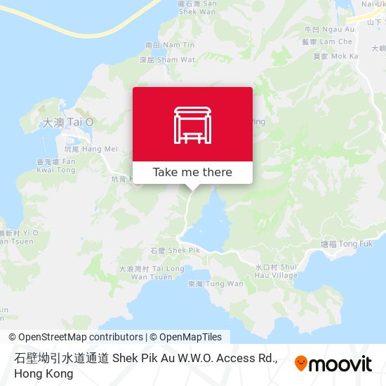 石壁坳引水道通道 Shek Pik Au W.W.O. Access Rd. map