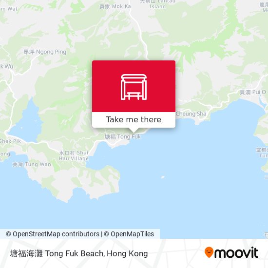 塘福海灘 Tong Fuk Beach map