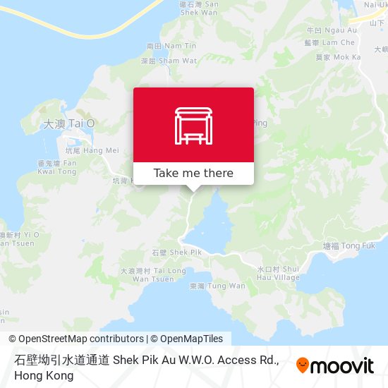 石壁坳引水道通道 Shek Pik Au W.W.O. Access Rd. map