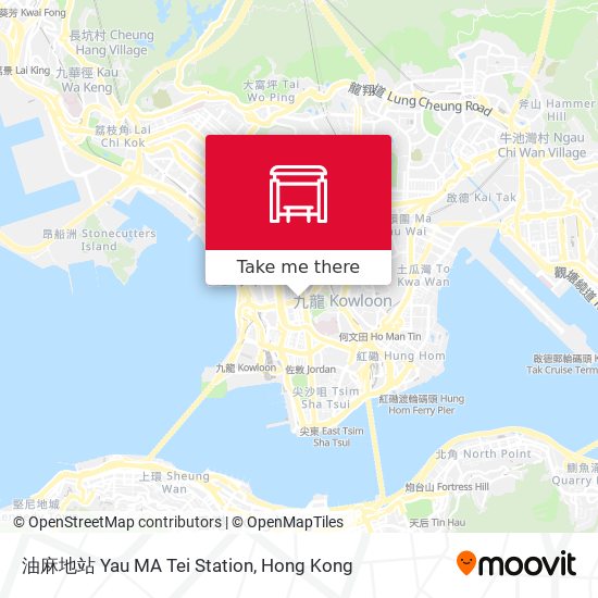 油麻地站 Yau MA Tei Station map