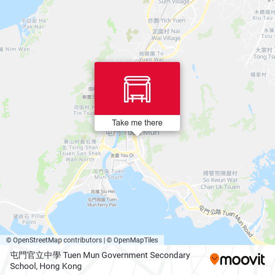 屯門官立中學 Tuen Mun Government Secondary School map