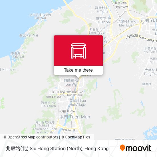 兆康站(北) Siu Hong Station (North) map
