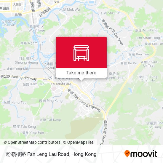 粉嶺樓路 Fan Leng Lau Road map