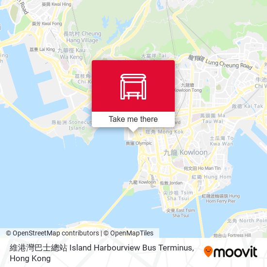 維港灣巴士總站 Island Harbourview Bus Terminus map