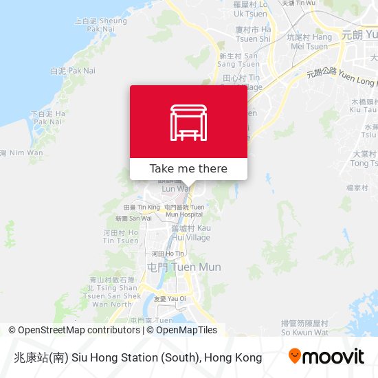 兆康站(南) Siu Hong Station (South) map