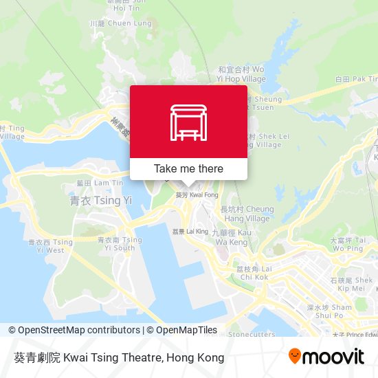 葵青劇院 Kwai Tsing Theatre map