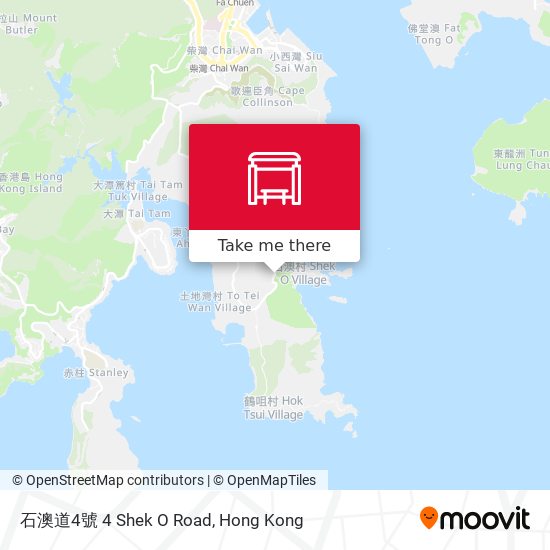 石澳道4號 4 Shek O Road map