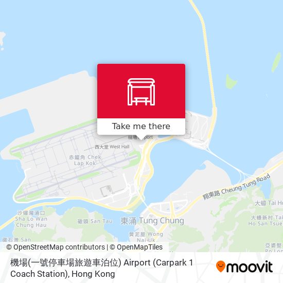 機場(一號停車場旅遊車泊位) Airport (Carpark 1 Coach Station) map
