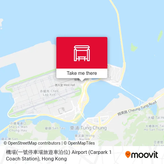 機場(一號停車場旅遊車泊位) Airport (Carpark 1 Coach Station)地圖