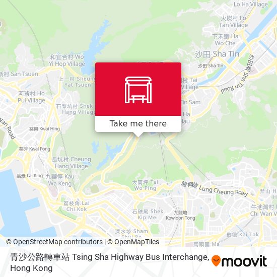 青沙公路轉車站 Tsing Sha Highway Bus Interchange map