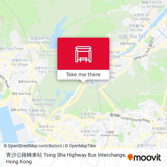 青沙公路轉車站 Tsing Sha Highway Bus Interchange map