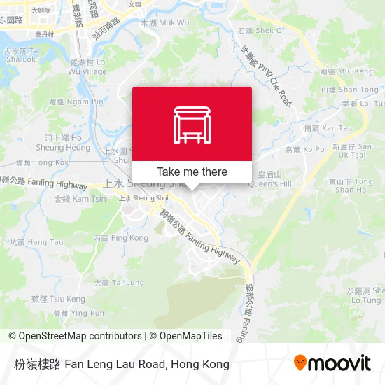 粉嶺樓路 Fan Leng Lau Road map