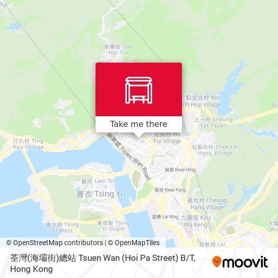 荃灣(海壩街)總站 Tsuen Wan (Hoi Pa Street) B / T map