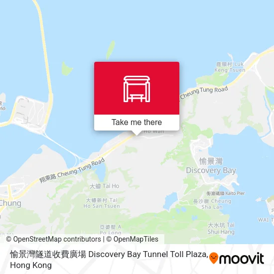 愉景灣隧道收費廣場 Discovery Bay Tunnel Toll Plaza map