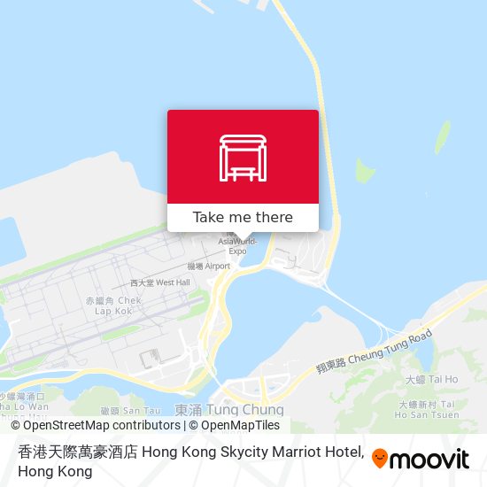 香港天際萬豪酒店 Hong Kong Skycity Marriot Hotel map