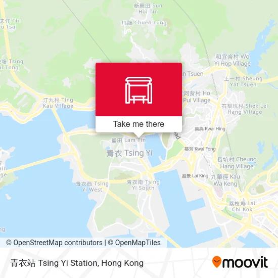 青衣站 Tsing Yi Station map
