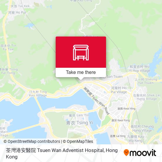 荃灣港安醫院 Tsuen Wan Adventist Hospital map