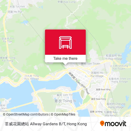 荃威花園總站 Allway Gardens B/T map