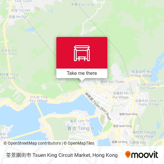 荃景圍街巿 Tsuen King Circuit Market map