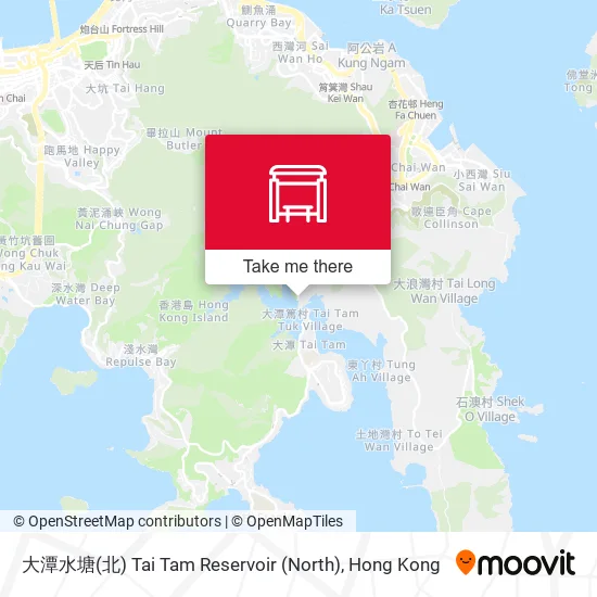 大潭水塘(北) Tai Tam Reservoir (North) map