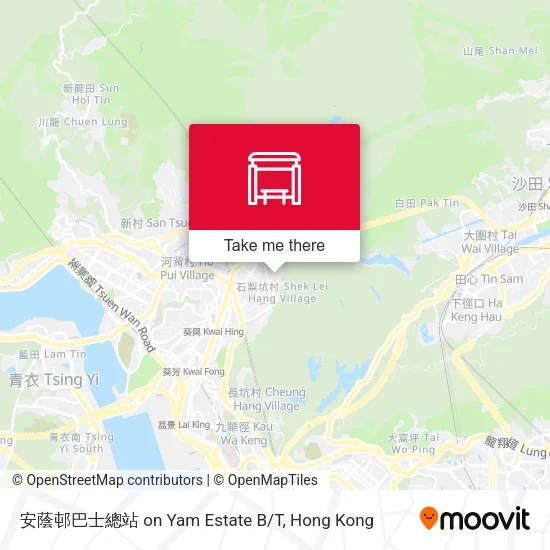 安蔭邨巴士總站 on Yam Estate B/T map