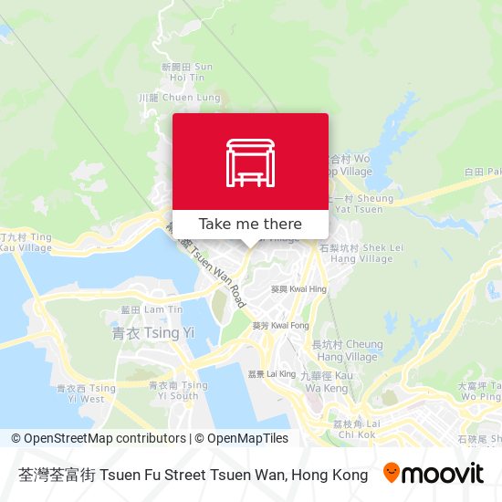 荃灣荃富街 Tsuen Fu Street Tsuen Wan map