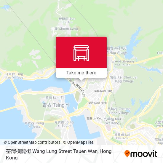 荃灣橫龍街 Wang Lung Street Tsuen Wan map