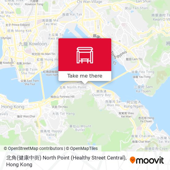 北角(健康中街) North Point (Healthy Street Central) map