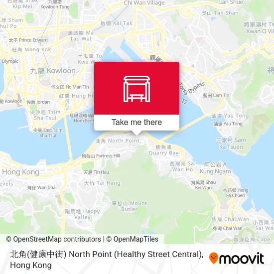北角(健康中街) North Point (Healthy Street Central)地圖